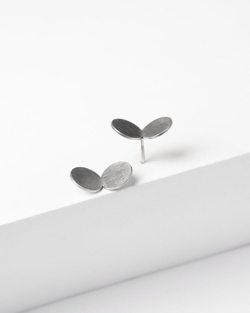 Ferro Forma — Large Double Dot Earrings in Stainless Steel