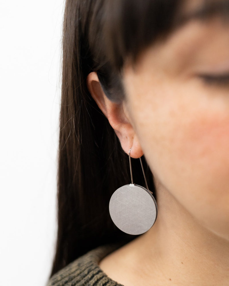 Ferro Forma —  Small Circle Earrings in Stainless Steel