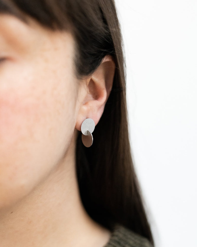 Ferro Forma — Small Splice Earrings in Stainless Steel