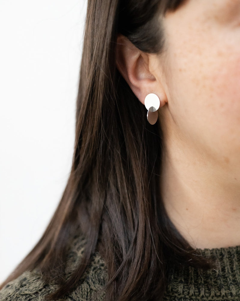 Ferro Forma — Small Splice Earrings in Stainless Steel