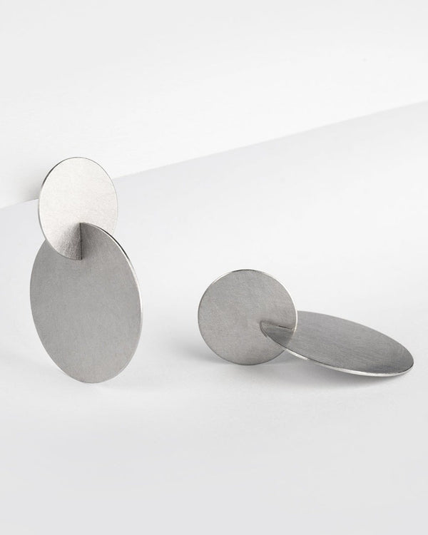 Ferro Forma — Large Splice Earrings in Stainless Steel