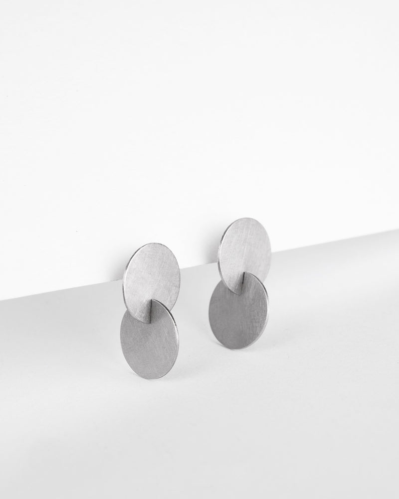 Ferro Forma — Small Splice Earrings in Stainless Steel