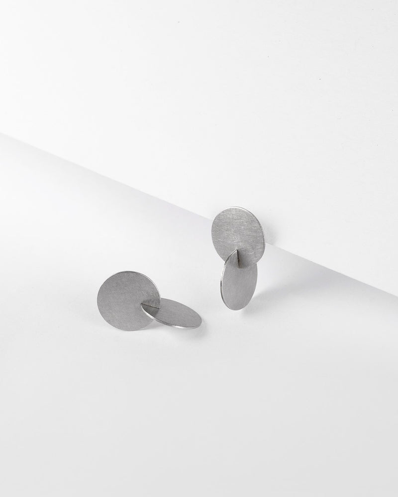 Ferro Forma — Small Splice Earrings in Stainless Steel