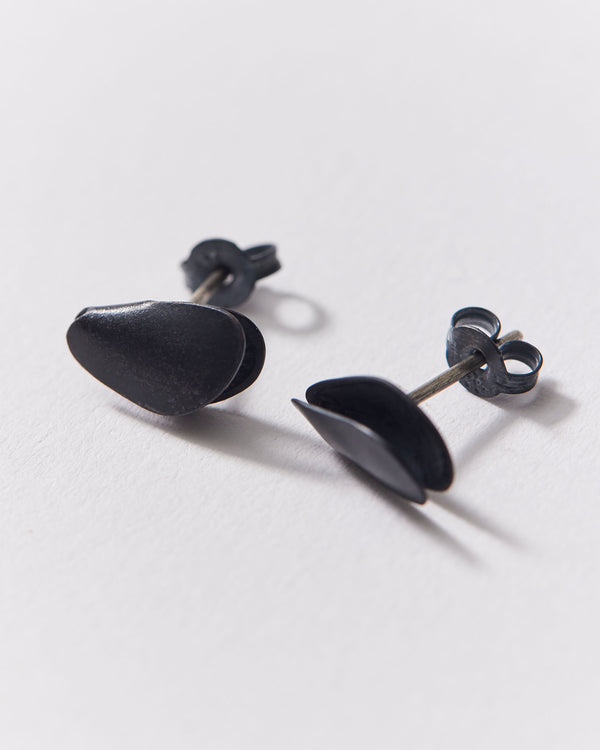 Liv Boyle — 'Mussel', Stud Earrings in Oxidised Copper