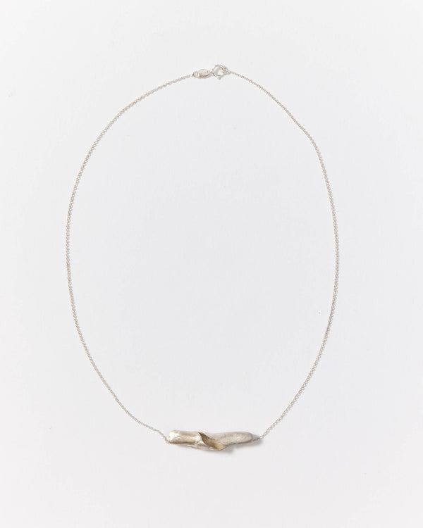 Celia Dottore — 'Organic Fold' Necklace in Silver