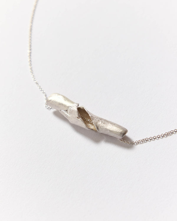 Celia Dottore — 'Organic Fold' Necklace in Silver