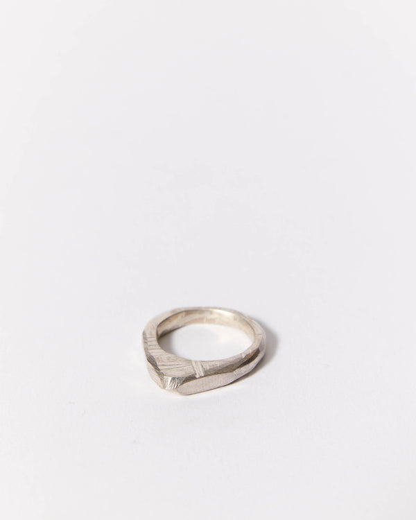 Celia Dottore — 'Chunky Carved' Ring in Silver