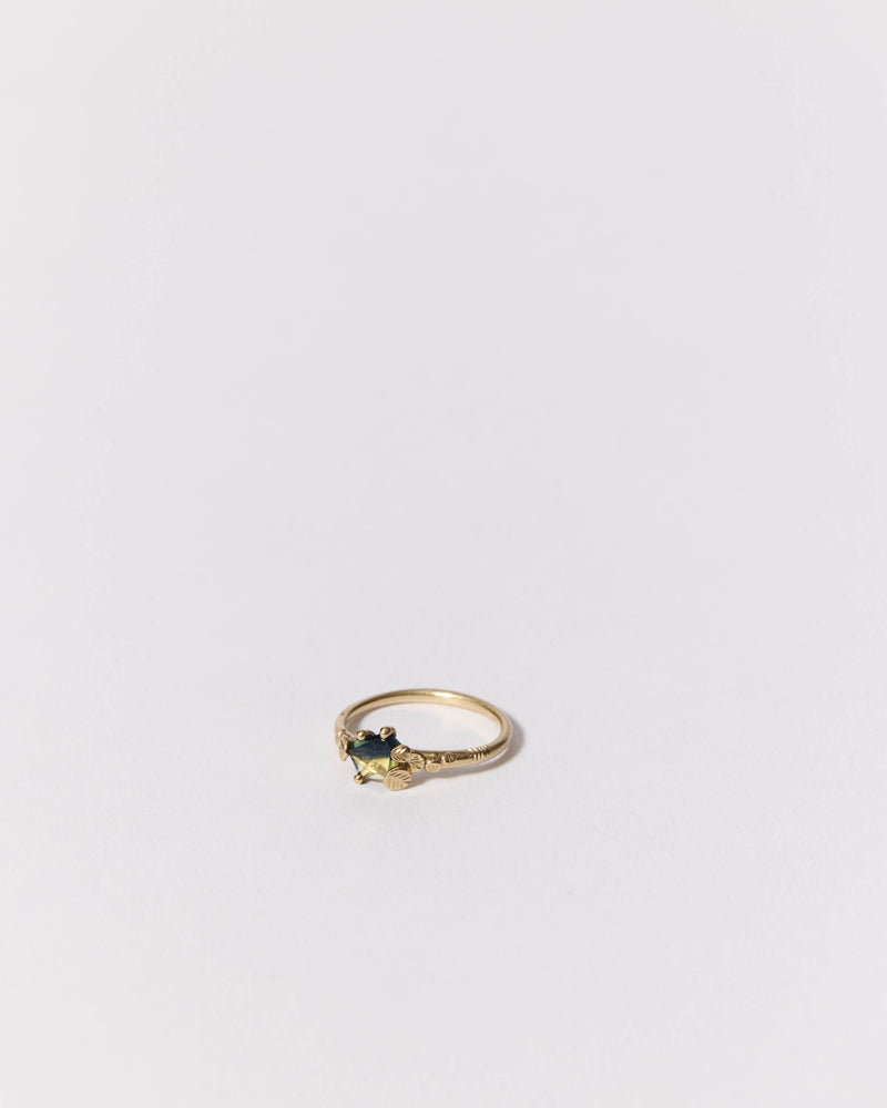 Laura Deakin — 'Free Form Fern Ring' in Gold and Sapphire