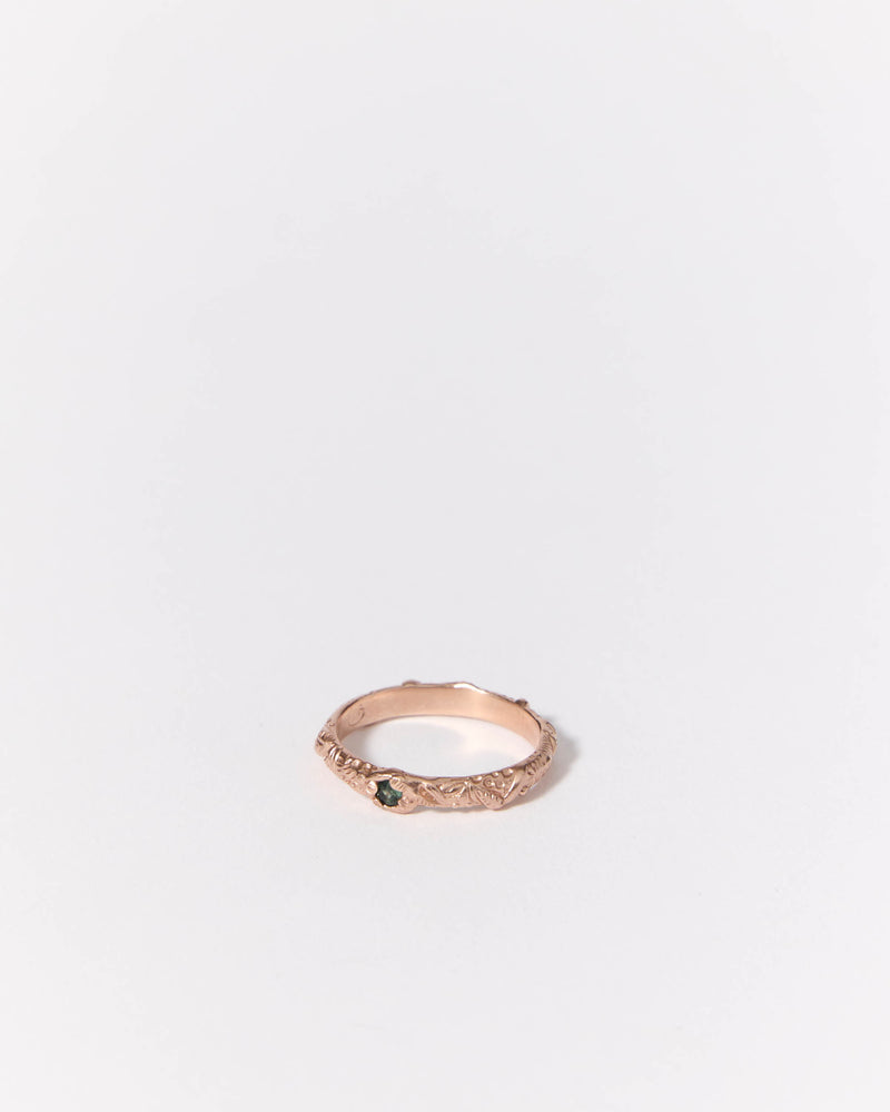 Laura Deakin — 'A Forest Path Ring' in Rose Gold and Sapphire