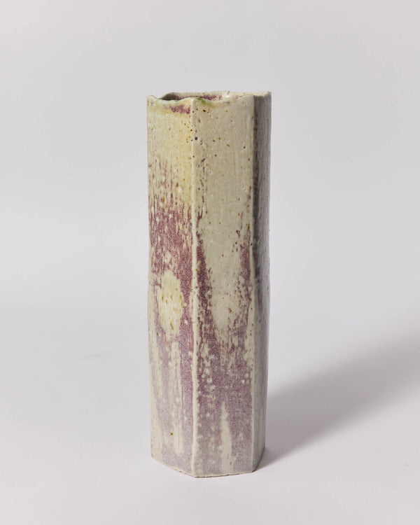 Steve Lees —  Large 'Cylindrical Faceted' Sculptural Vase