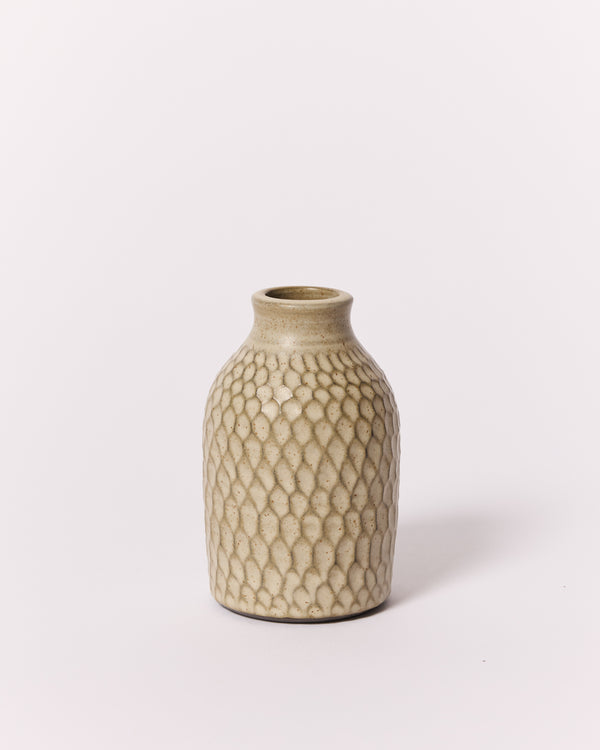 Asahi So —  Small Carved Budvase in Sandstone