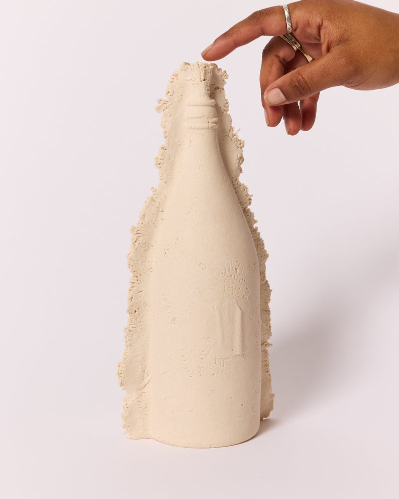 Kristin Burgham — 'The Point Bottle' in Milk, Sculptural Vessel