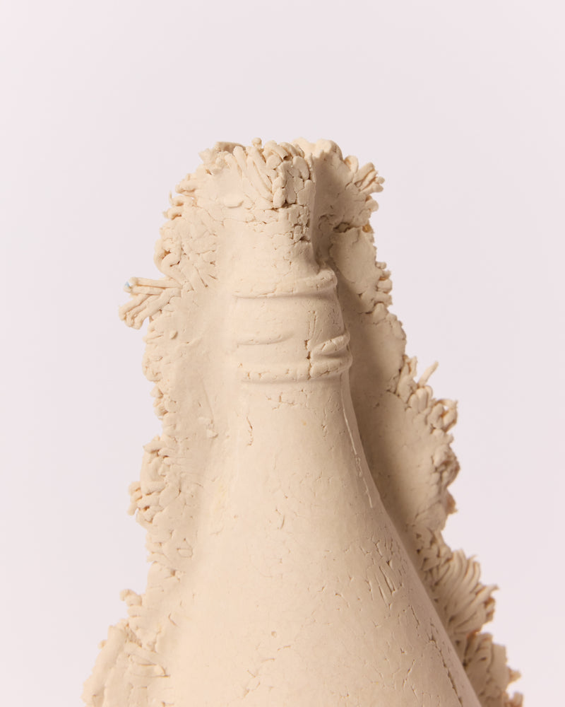 Kristin Burgham — 'The Point Bottle' in Milk, Sculptural Vessel