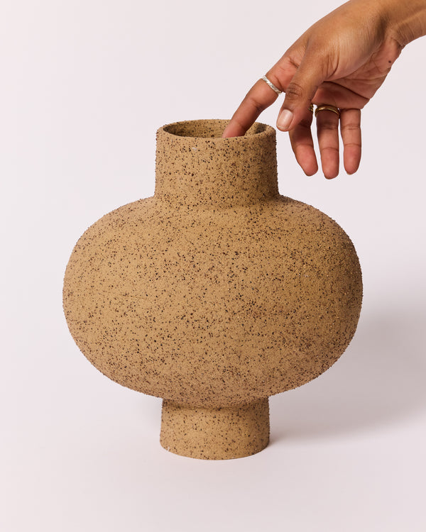 Simone Karras — 'B Vessel' in Natural Raku, 2024