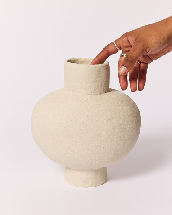 Simone Karras — 'B Vessel' in White Raku, 2024