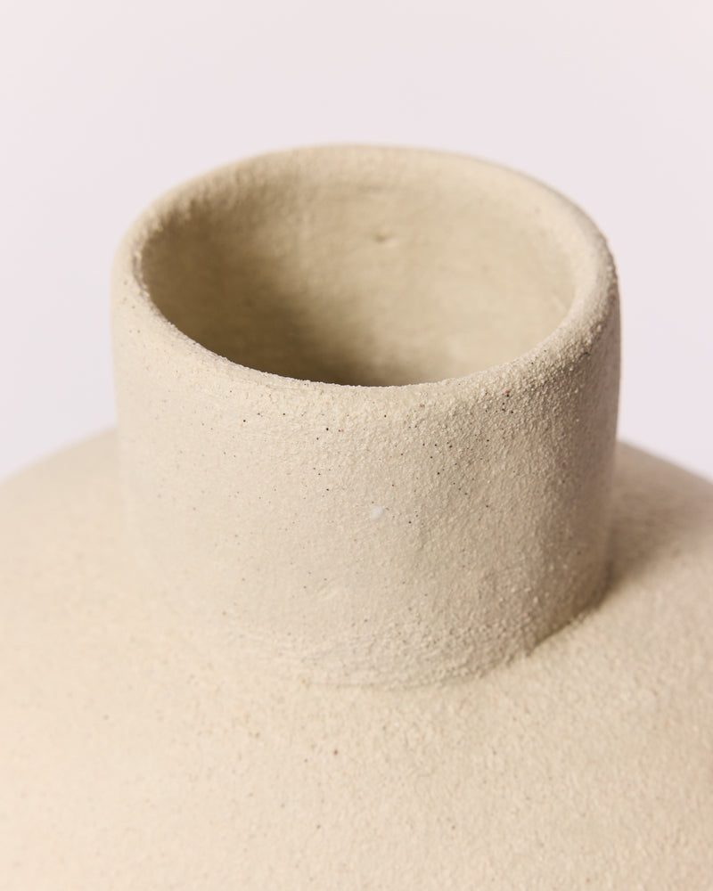 Simone Karras — 'B Vessel' in White Raku, 2024