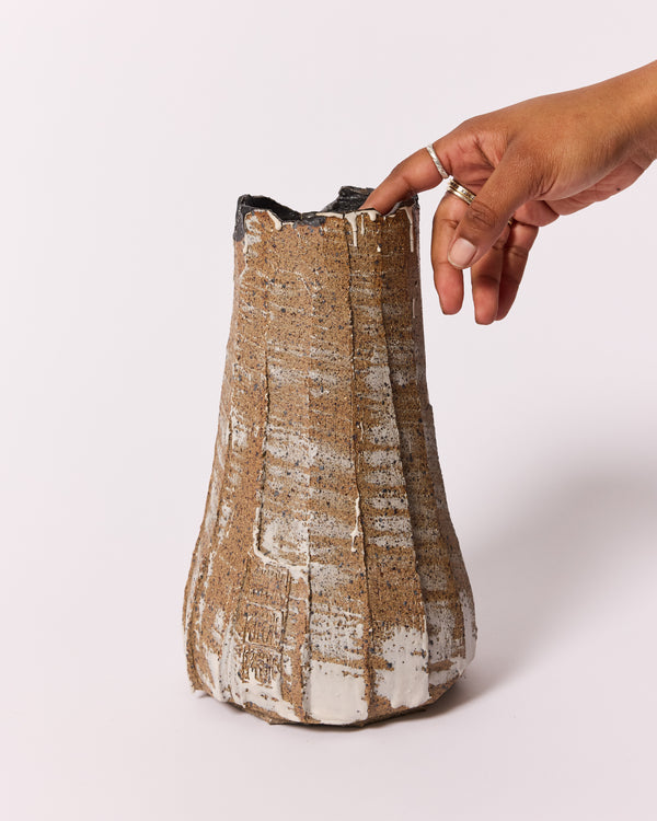 Minna Graham — 'Charcoal Mountain' Sculptural Vessel