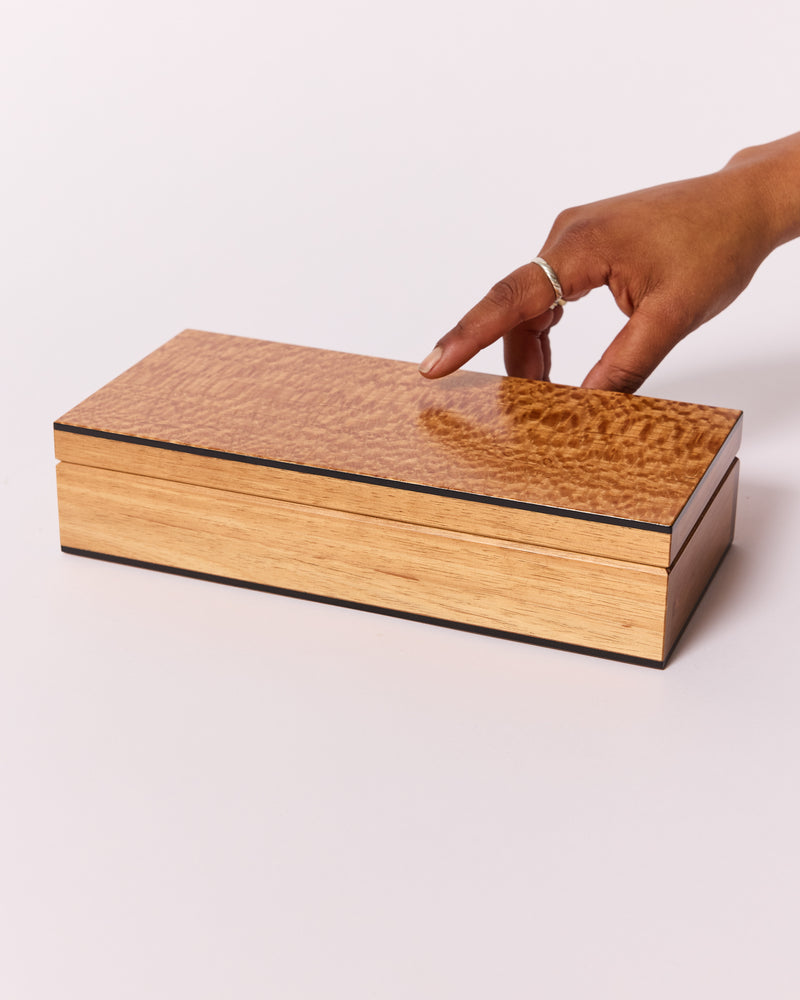 Anton Gerner — 'Long’ Wooden Box in Figured Silky Oak