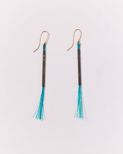 Anke Kindle – Oxidised 'Pinsel' Earrings in Teal