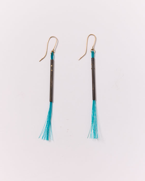 Anke Kindle – Oxidised 'Pinsel' Earrings in Teal