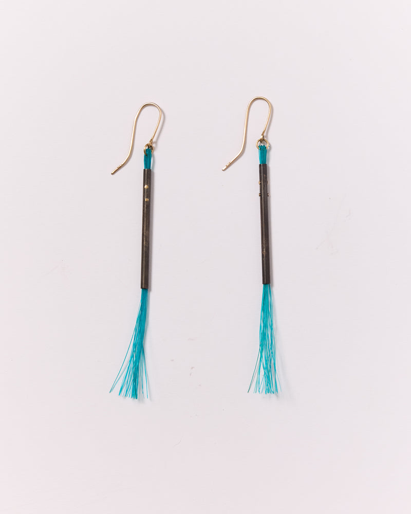 Anke Kindle – Oxidised 'Pinsel' Earrings in Teal