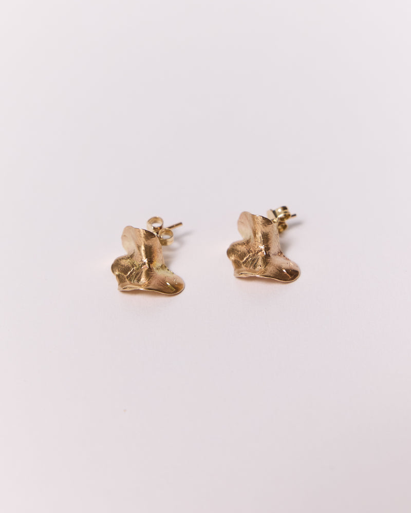 ZIPEI — 'Petal' Stud Earrings, in Gold