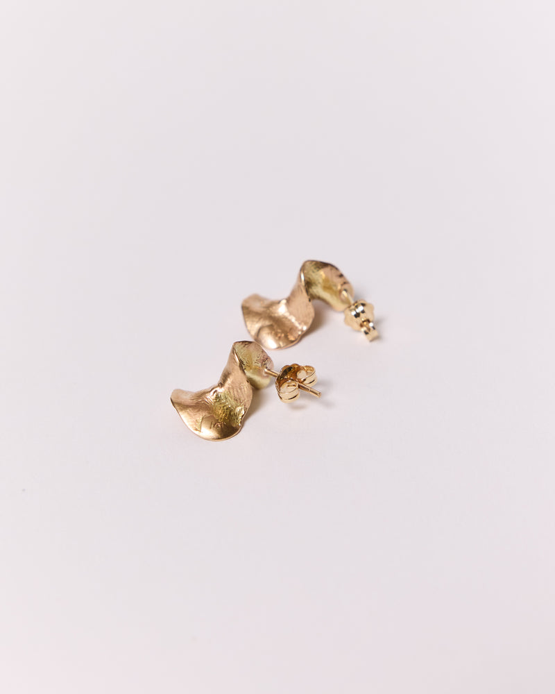 ZIPEI — 'Petal' Stud Earrings, in Gold