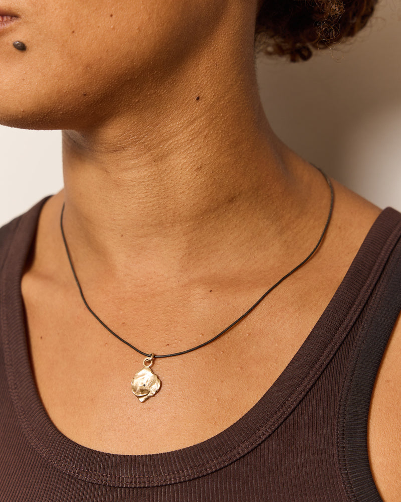 Mary Odorcic — 'Keshi' Oxidised Sterling Silver Snake Chain with 9ct Gold