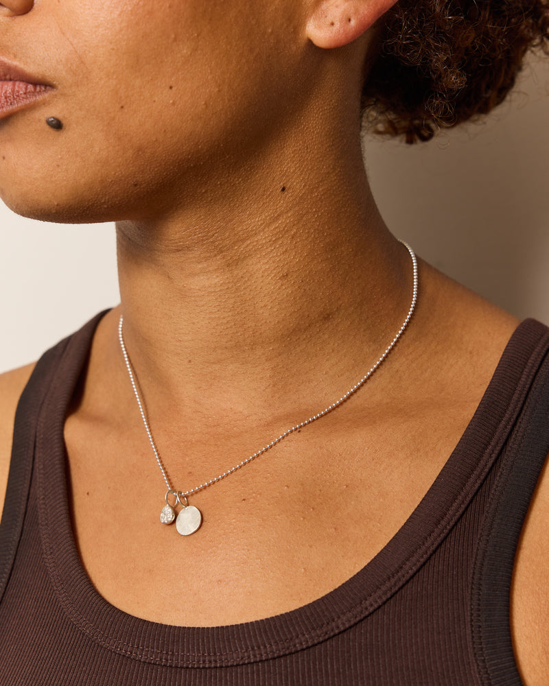 Mary Odorcic — 'Bubble and Disk' Silver Necklace