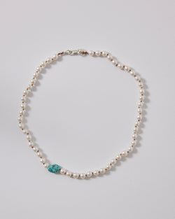 Taë Schmeisser —  'Galene' Pearl and Turquoise Necklace
