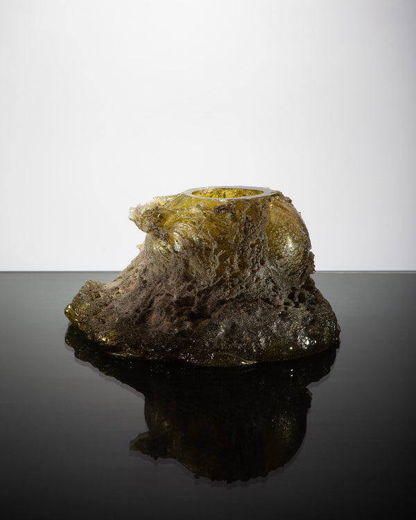 Billy Crellin — 'It's clear to those who live under the volcano that nothing in our existence is of any permanence' Sculptural Glass Vessel, 2025