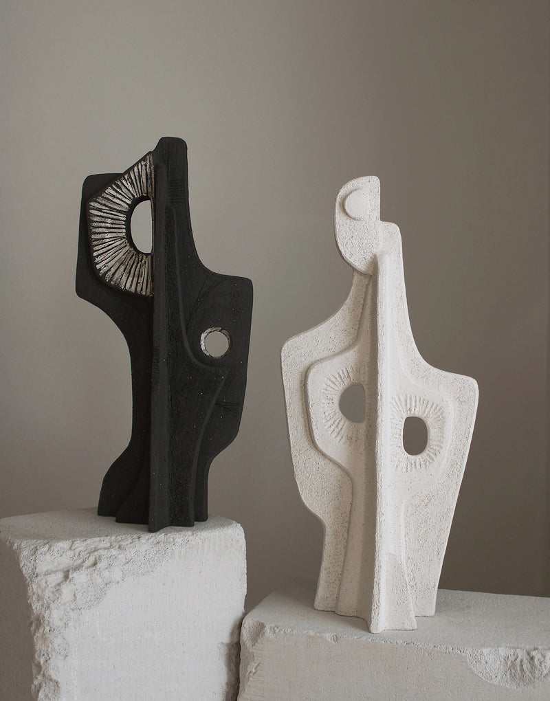 Jan Vogelpoel — 'Sentinel in Warm White' Sculpture, 2024
