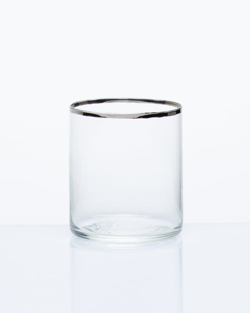 Katie-Ann Houghton — Hand Blown Silver Rimmed Drinking Glass