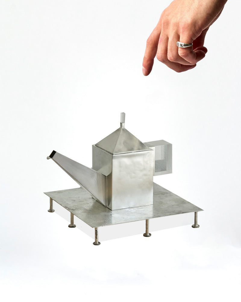 Kenny Yong soo Son  —   Quadrilateral Tinned Teapot, 2025