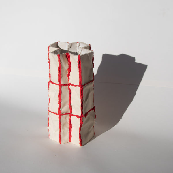 Lucy Tolan — Tile Vessel with Red Seams