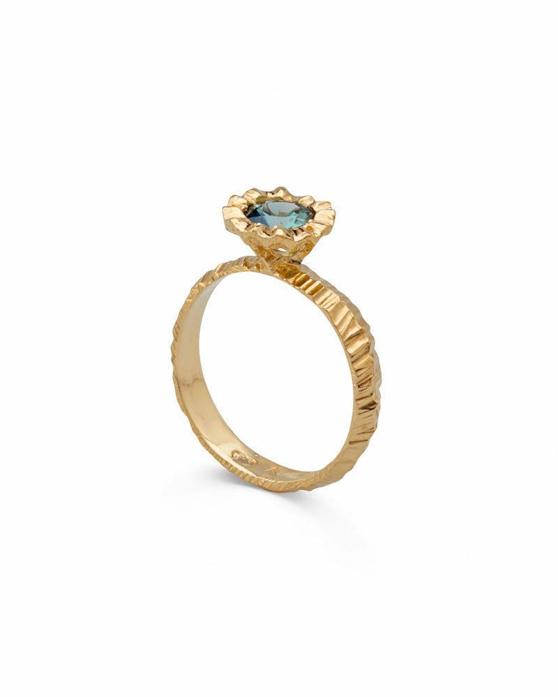 Abby Seymour — 'Ludere' Ring in Gold and Sapphire