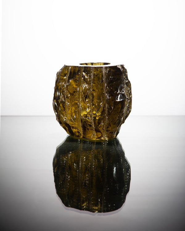 Billy Crellin — 'What Was Removed Remains (Lithic reduction)' Sculptural Glass Vessel, 2025