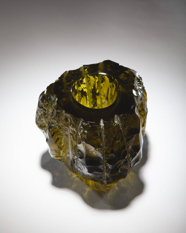 Billy Crellin — 'What Was Removed Remains (Lithic reduction)' Sculptural Glass Vessel, 2025