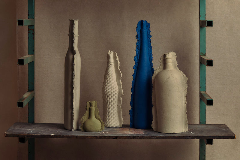 Kristin Burgham — 'Short Neck Bottle' in Fern, Sculptural Vessel