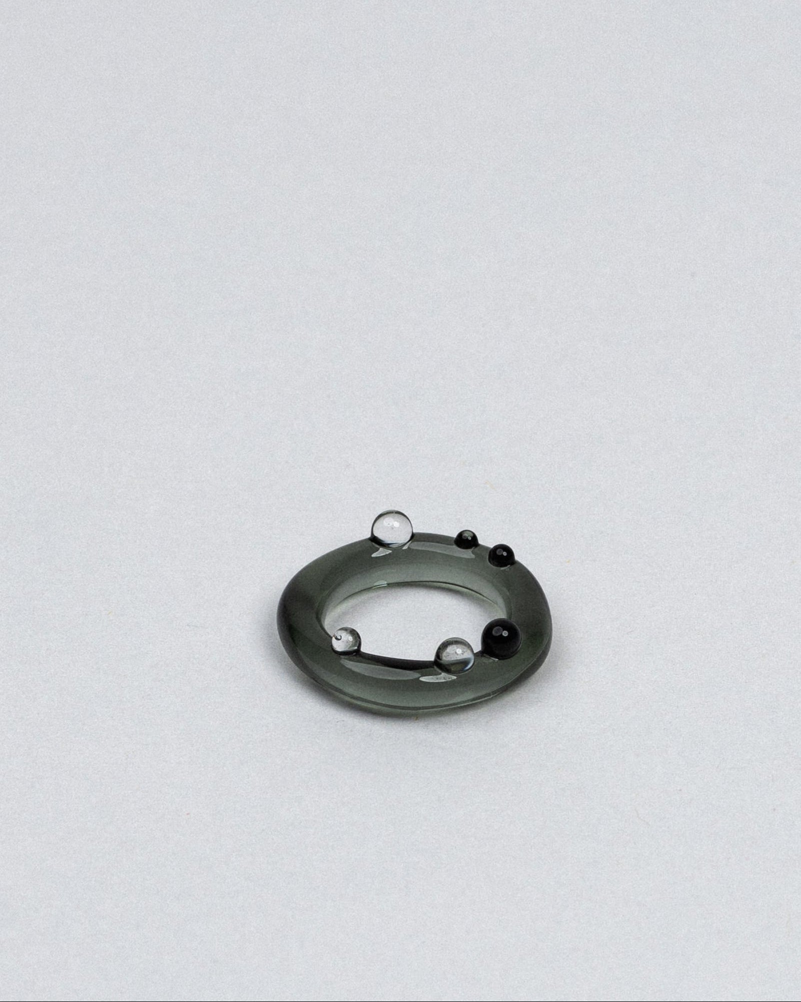 Sarah Dingwall — Smoke Grey Droplet Ring | SHOP@Craft