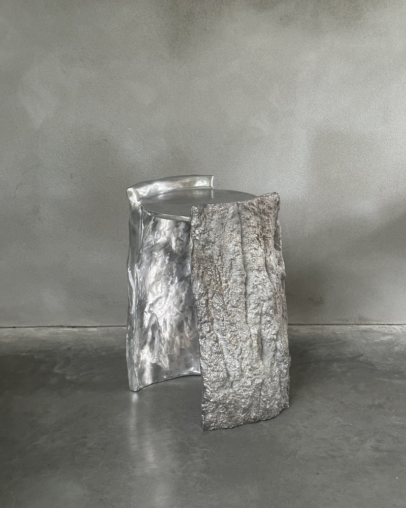 Studio Kaytar — 'Bark Side Table' in Aluminium, 2024 - ON HOLD