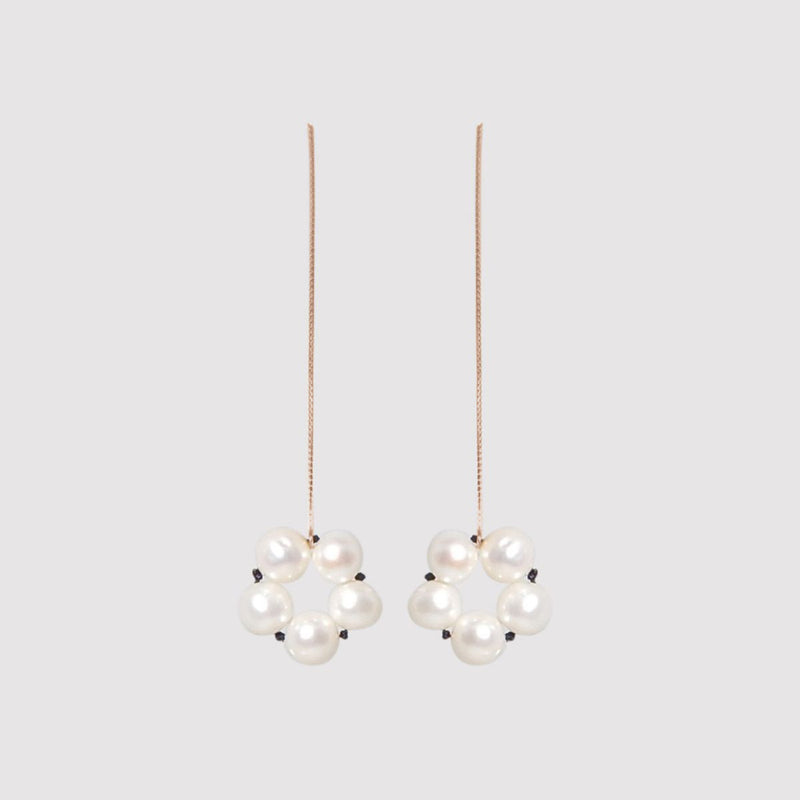 Taë Schmeisser — Large 'Hanabi' Pearl Gold Drop Earrings