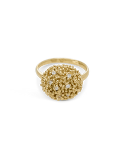Abby Seymour — 'Arena' Ring in 9kt Gold with Diamonds