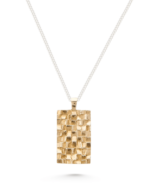 Abby Seymour — 'Oscillation' Pendant Necklace in Brass