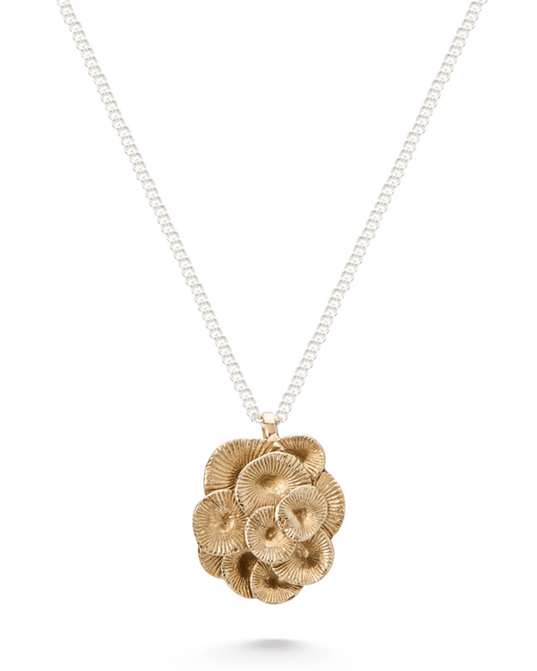 Abby Seymour — 'Coralline' Pendant Necklace in Brass
