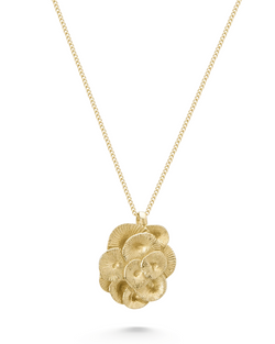 Abby Seymour — 'Coralline' Pendant Necklace in 9kt Gold