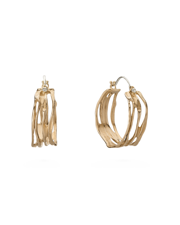 Abby Seymour — 'Konbu' Hoop Earrings in Brass