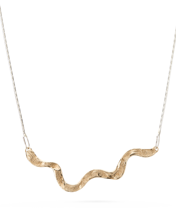 Abby Seymour — 'Tide Plaque' Necklace in Brass