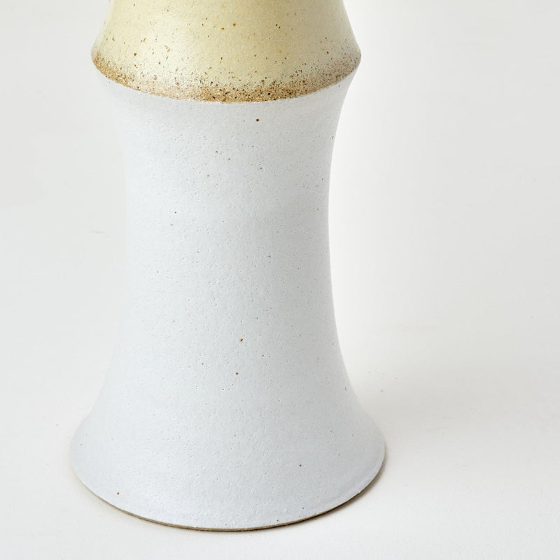 Alison Frith — 'Vanilla Slice'  Ceramic Plinth in White and Lemon