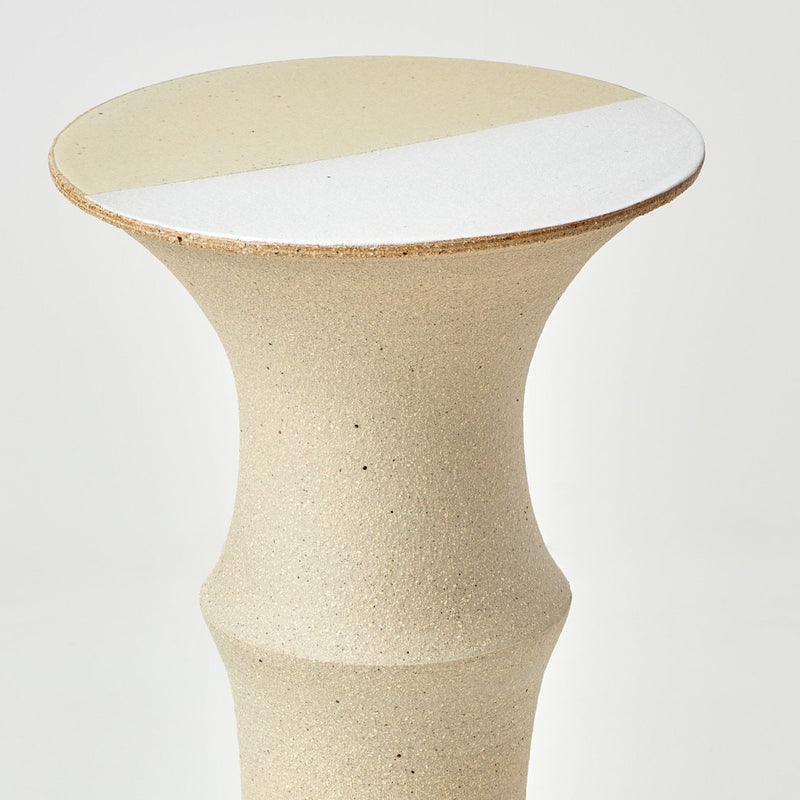 Alison Frith —  Ceramic Plinth in 'Lemon Sorbet'